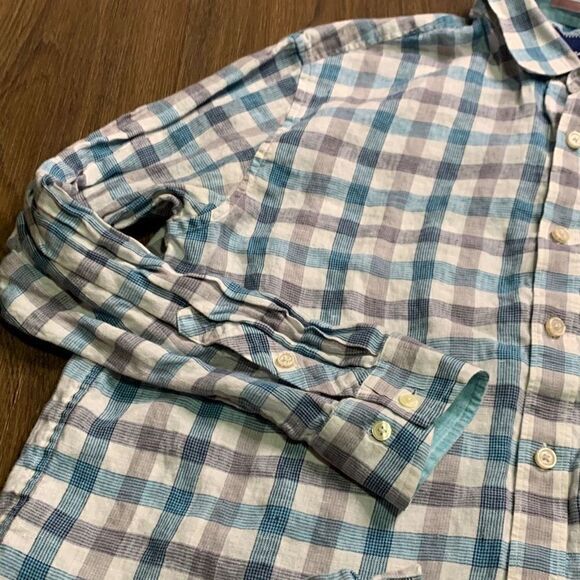 Tommy Bahama linen button up shirt.  Light weight layering beach vacation‎ - Picture 5 of 8